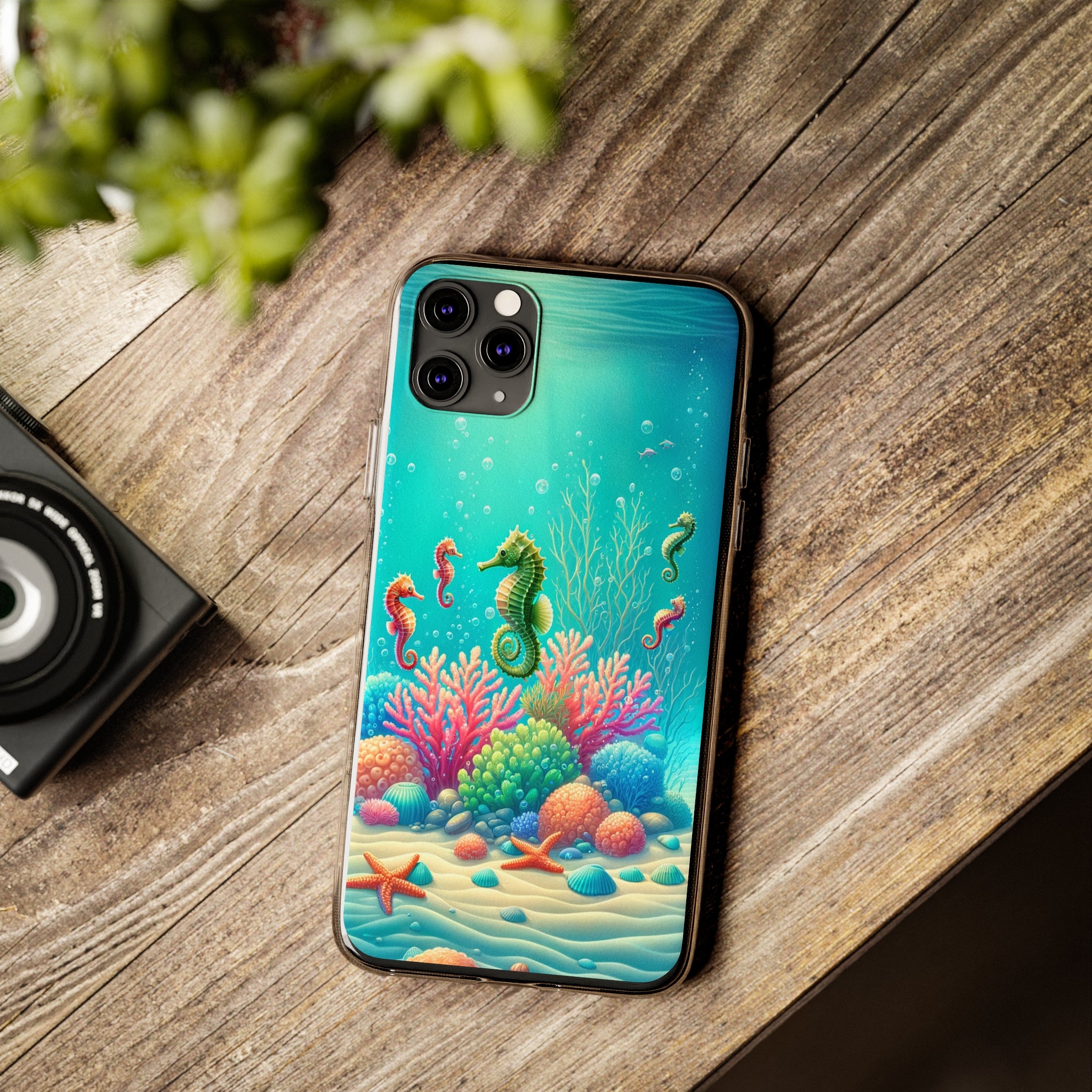 Seahorses - Soft Phone Case