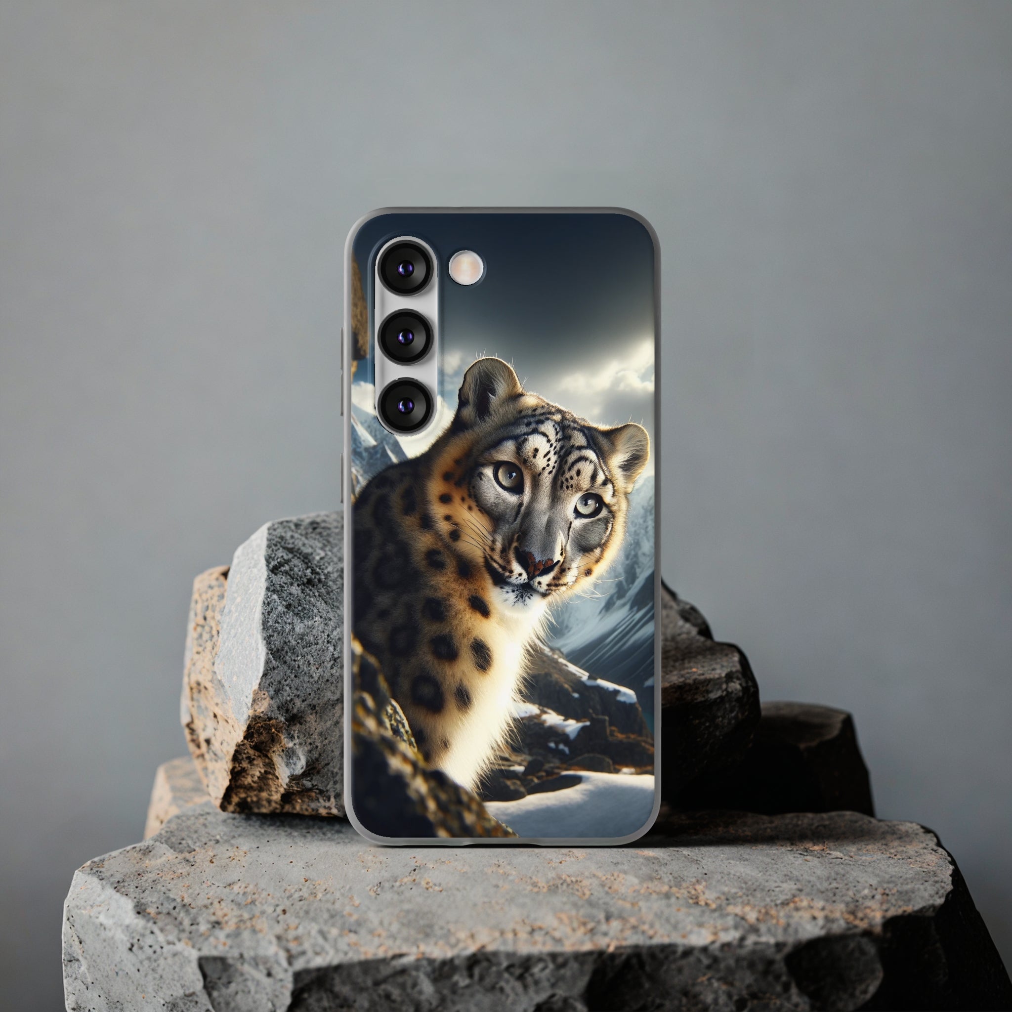 Curious Snow leopard - Flexi Case (Samsung only)