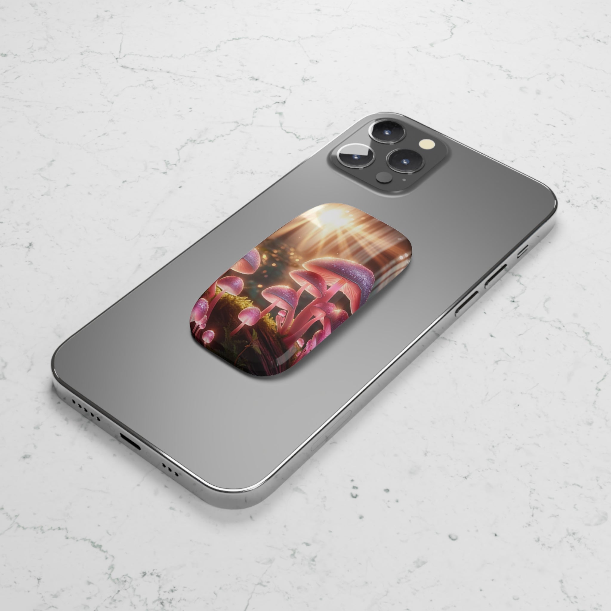 Mushroom - Pink - Phone Click-On Grip