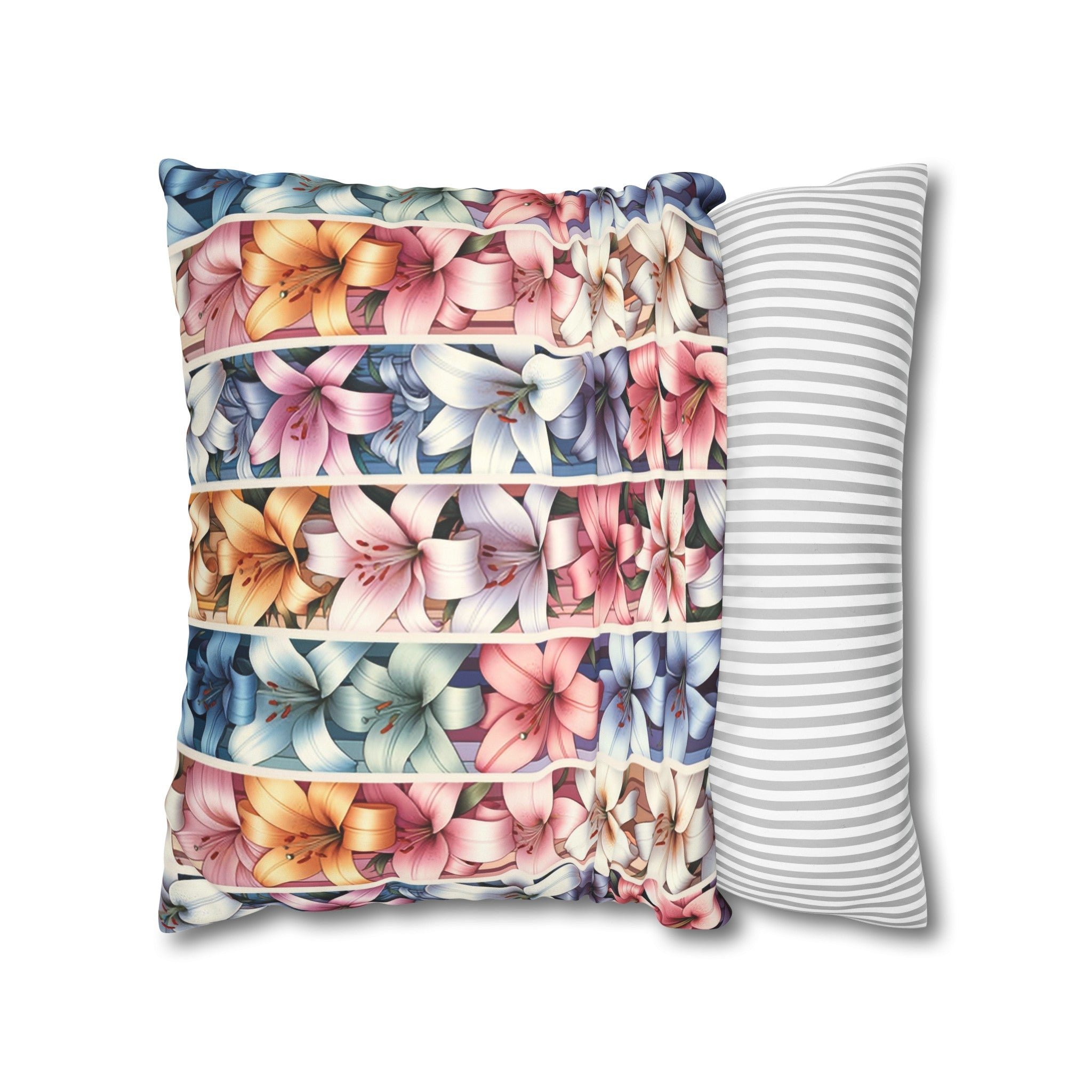 Lilies (5) - Suede Square Pillowcase