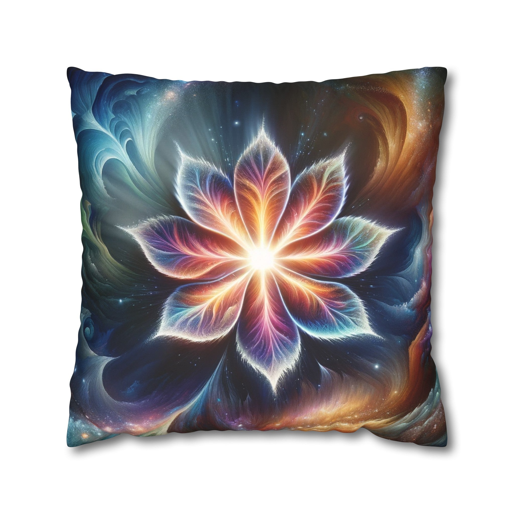 Galaxy-flower (2) - Suede Square Pillowcase