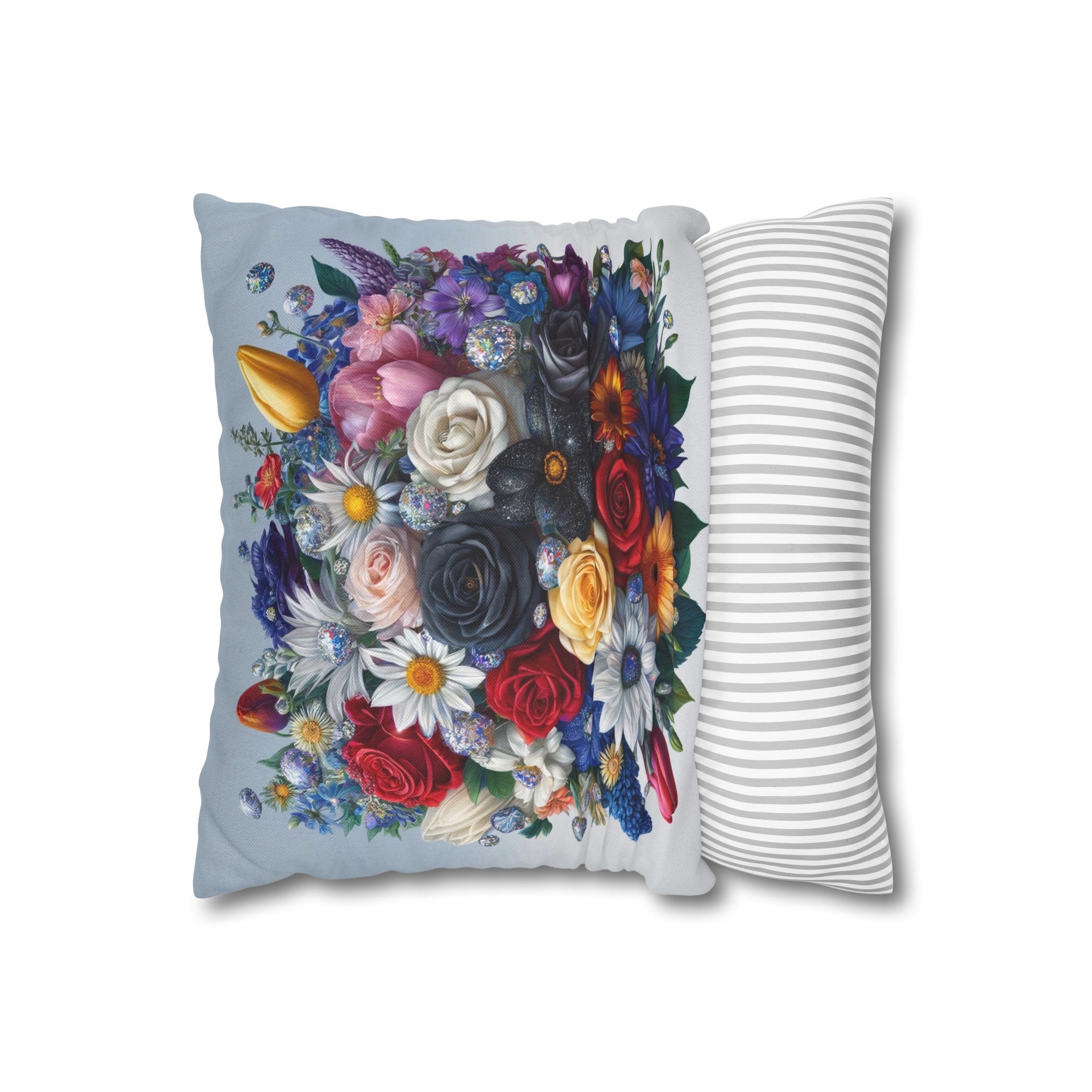 Colourful Bouquet (6) - Polyester Square Pillowcase