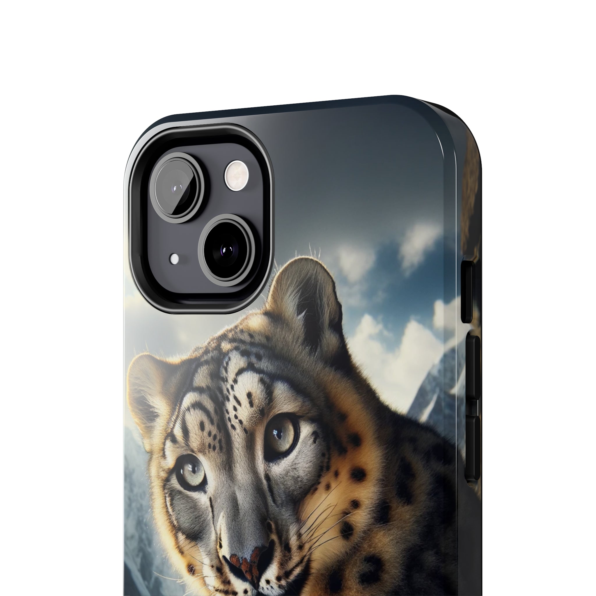 Curious Snow Leopard - Tough Phone Case