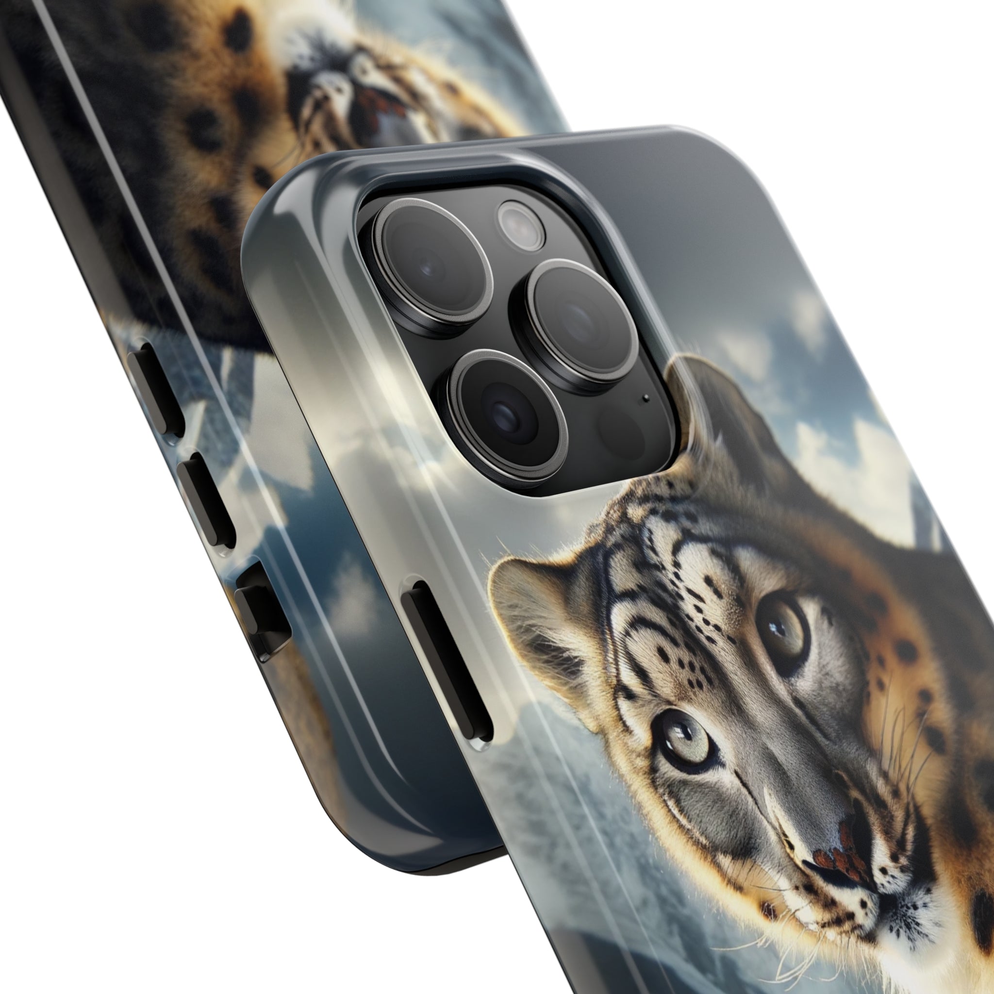 Curious Snow Leopard - Tough Phone Case