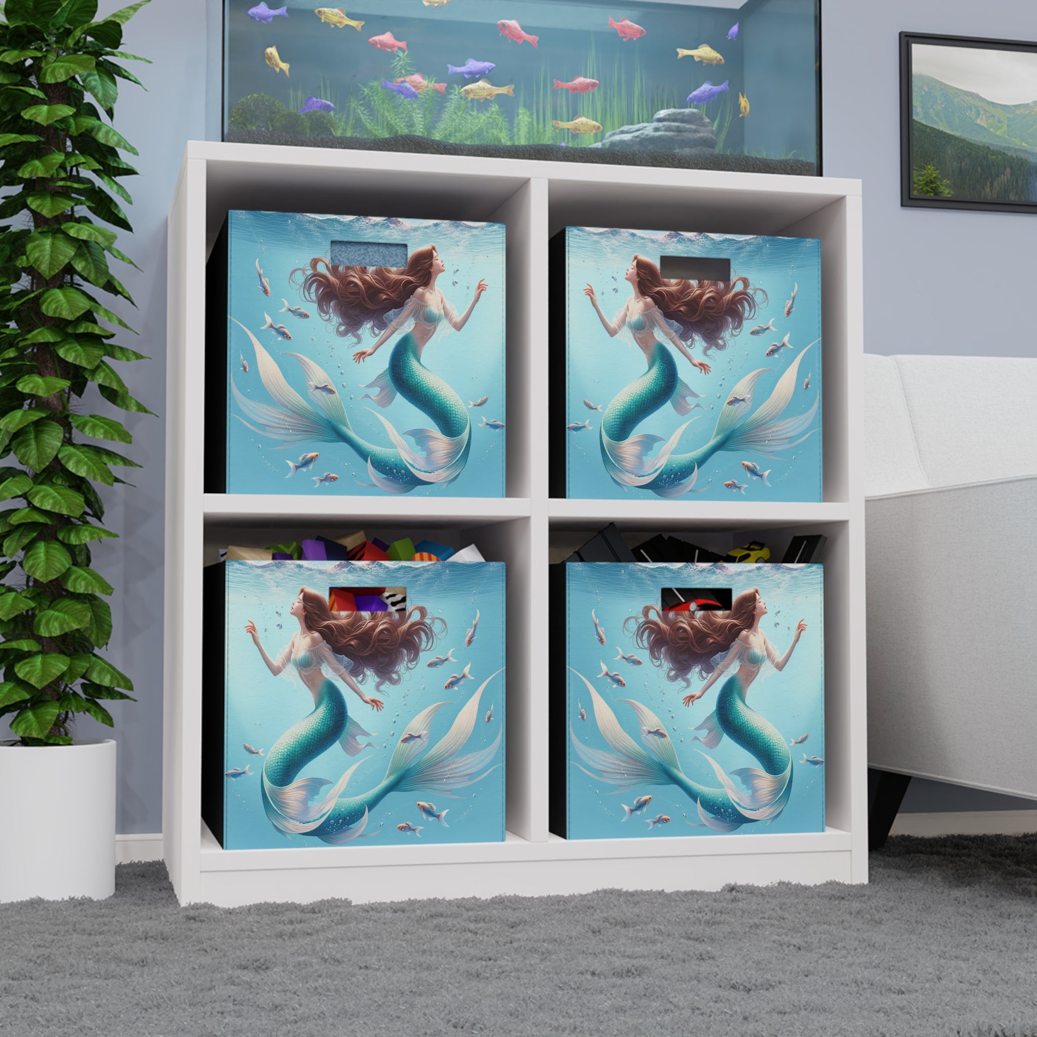 Mermaid with brown hair 2 - Storage Box