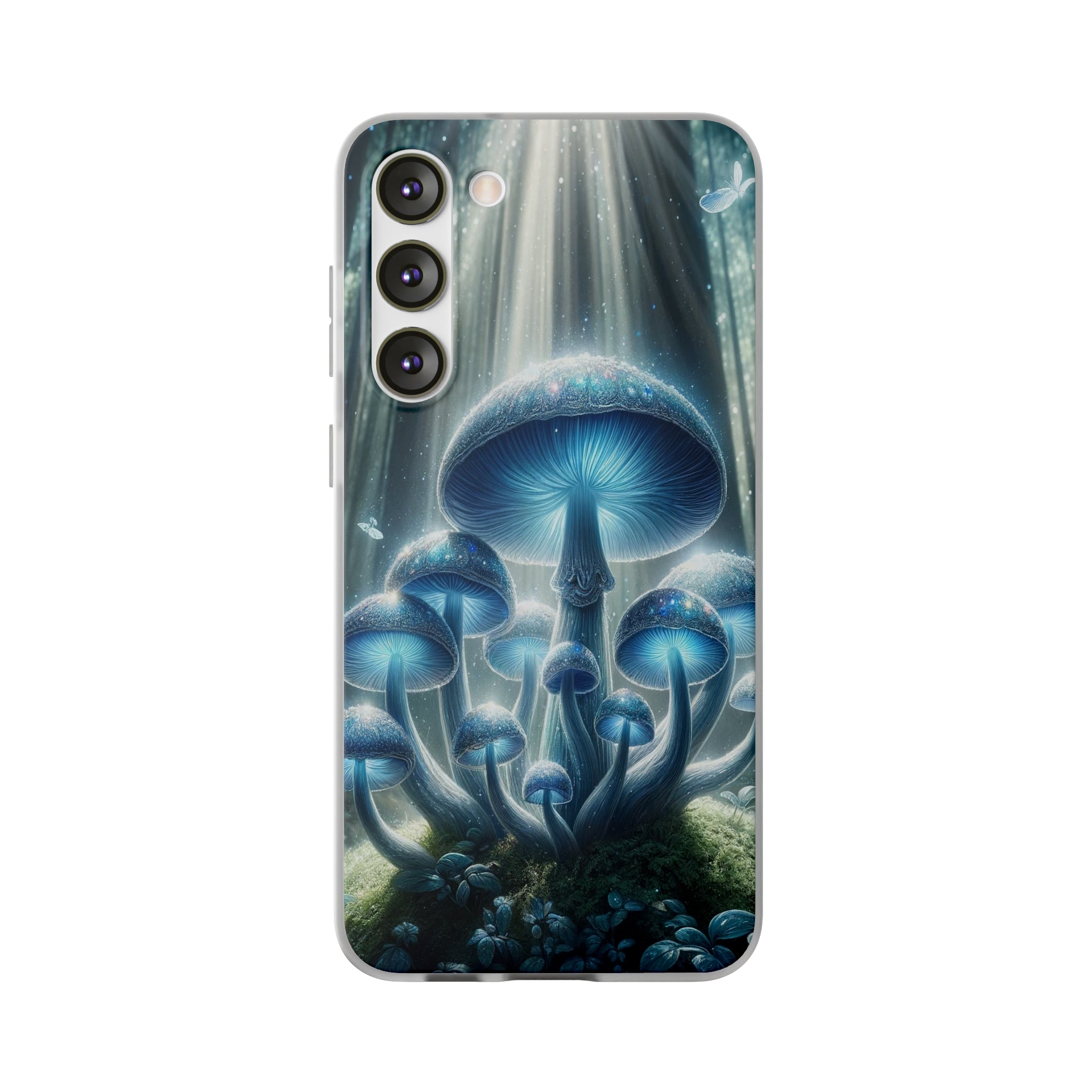 Lightblue mushrooms - Flexi Case (Samsung only)