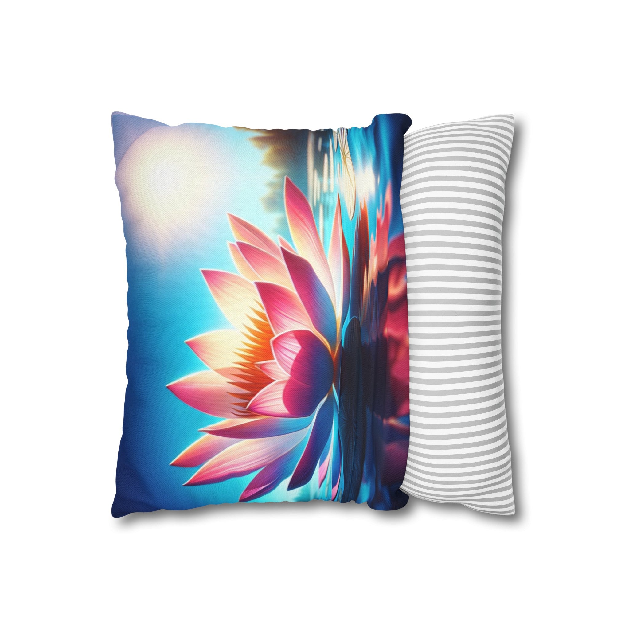 Lotus flower 2 - Polyester Square Pillowcase