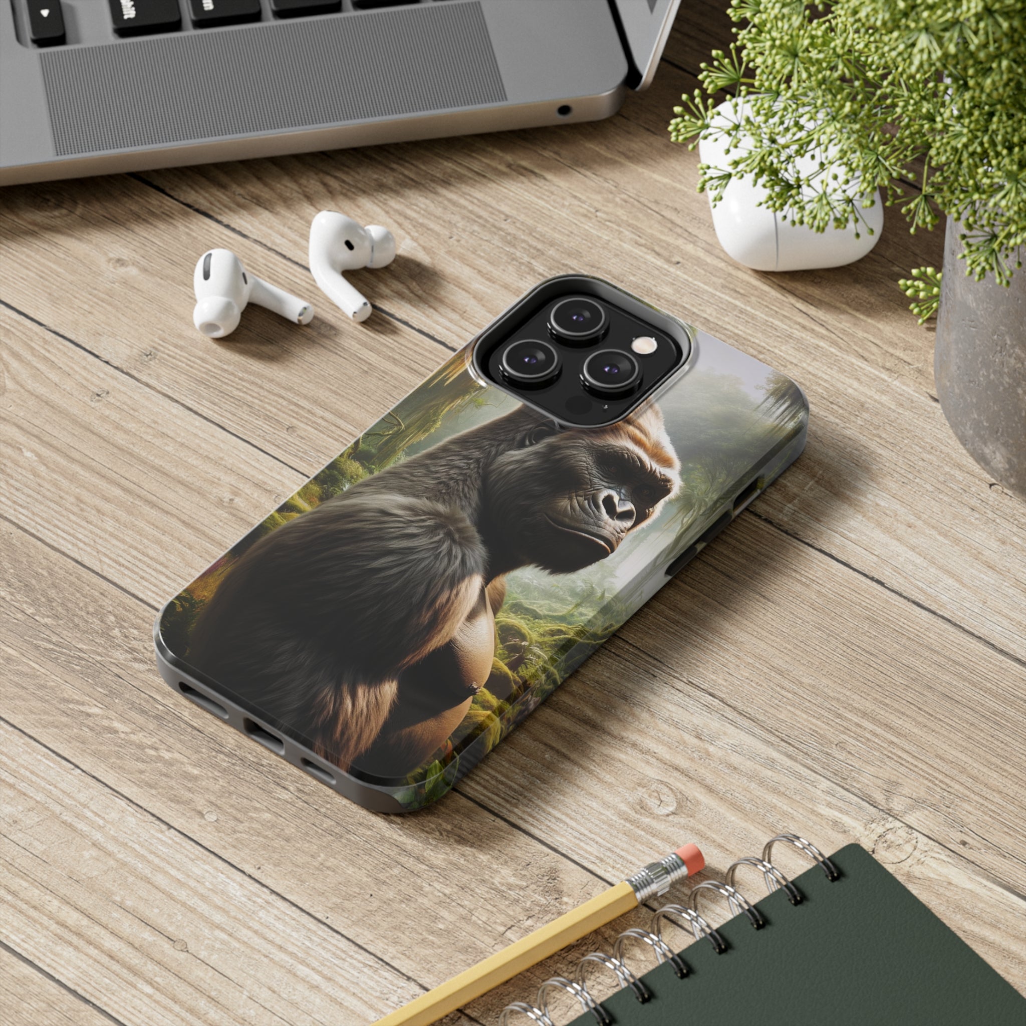 Curious gorilla - Tough Phone Case