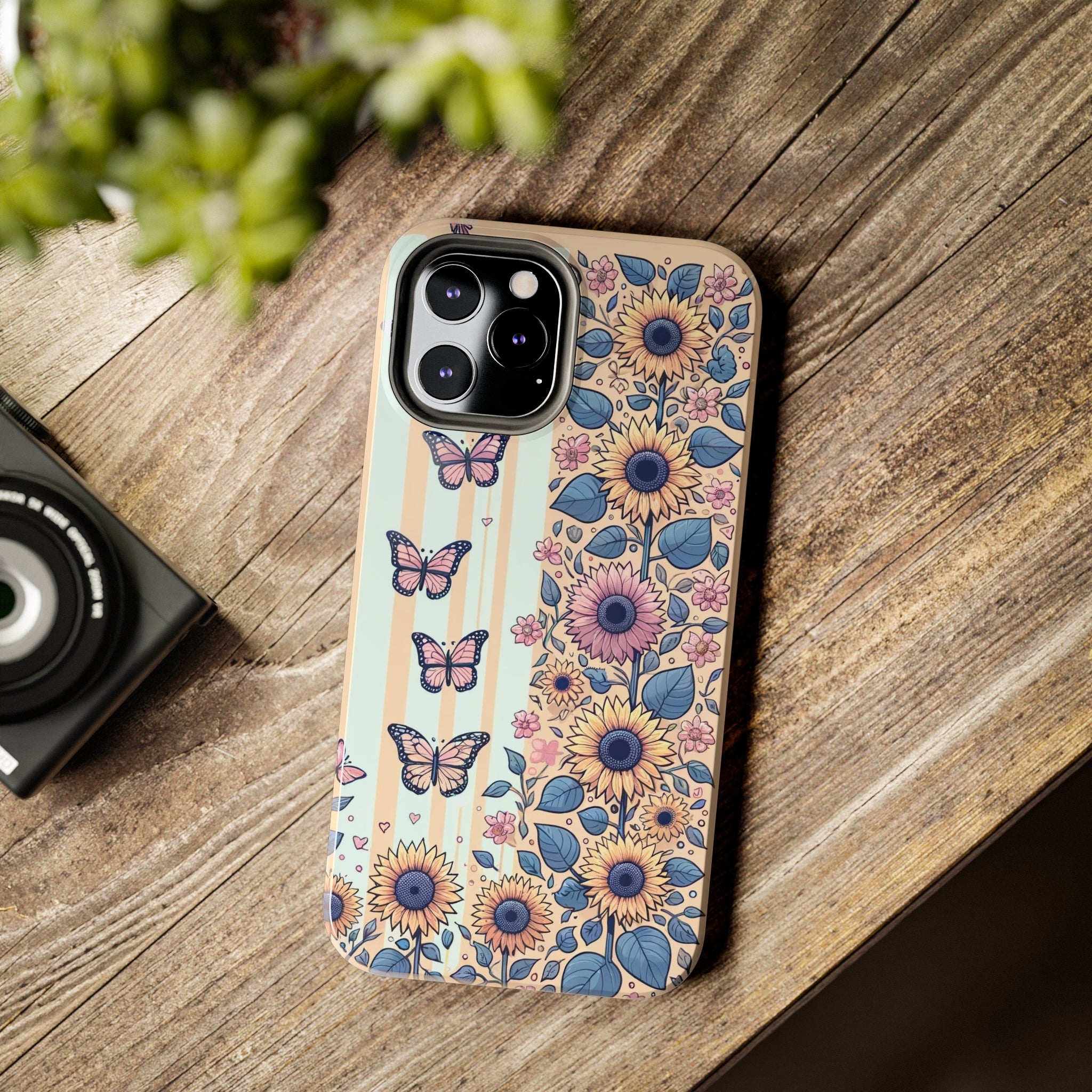 Butterflies and Sunflowers - Tough Phone Case