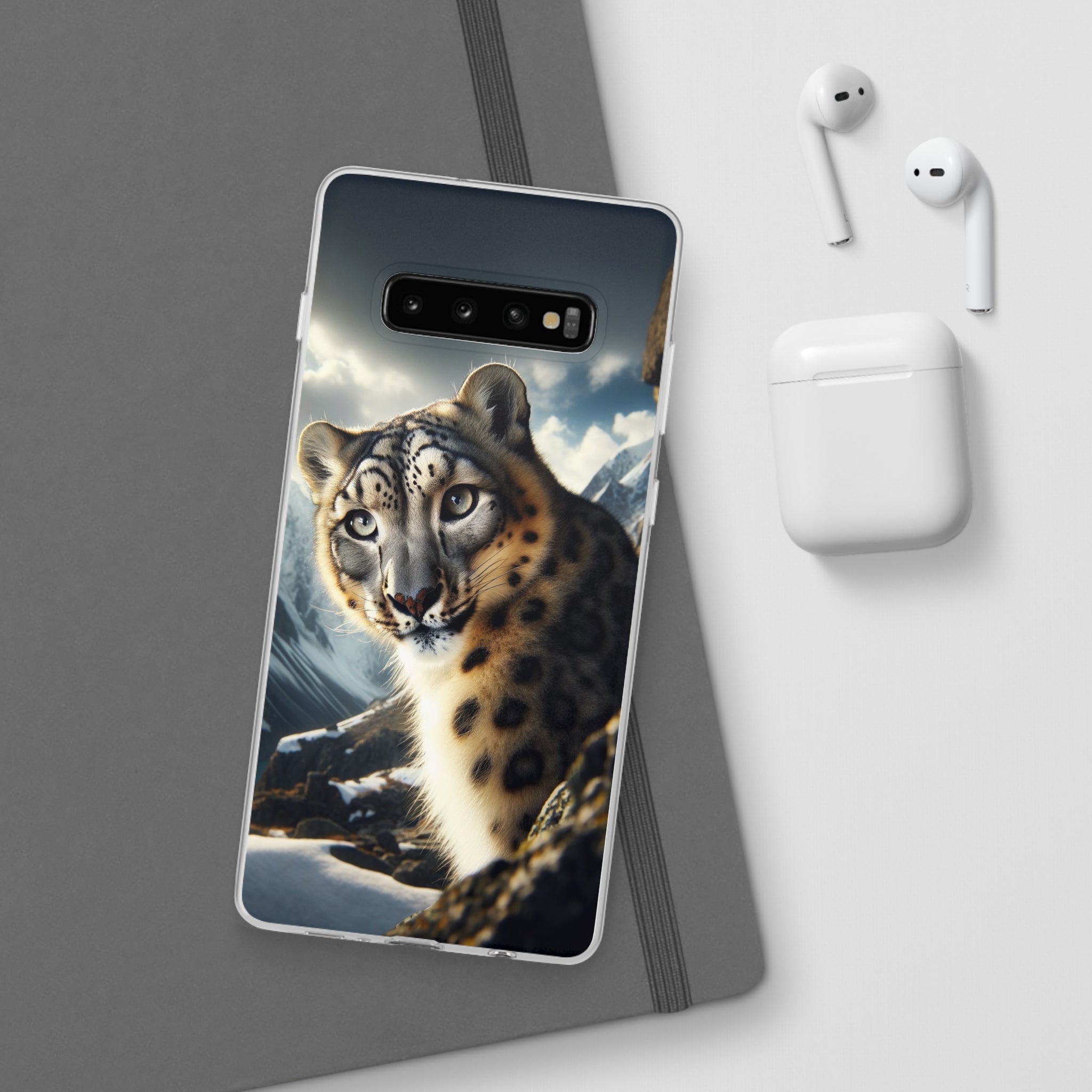 Curious Snow leopard - Flexi Case (Samsung only)