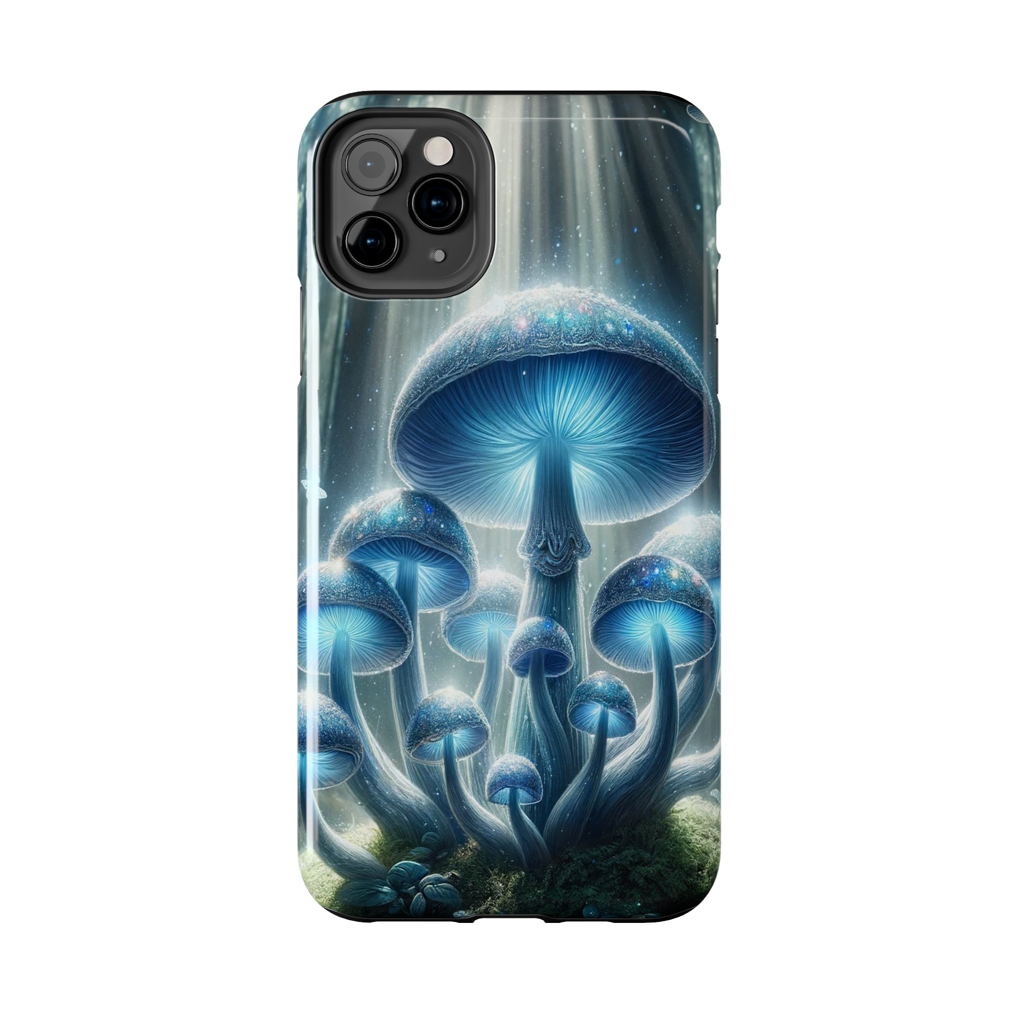 Light blue mushrooms - Tough Phone Case