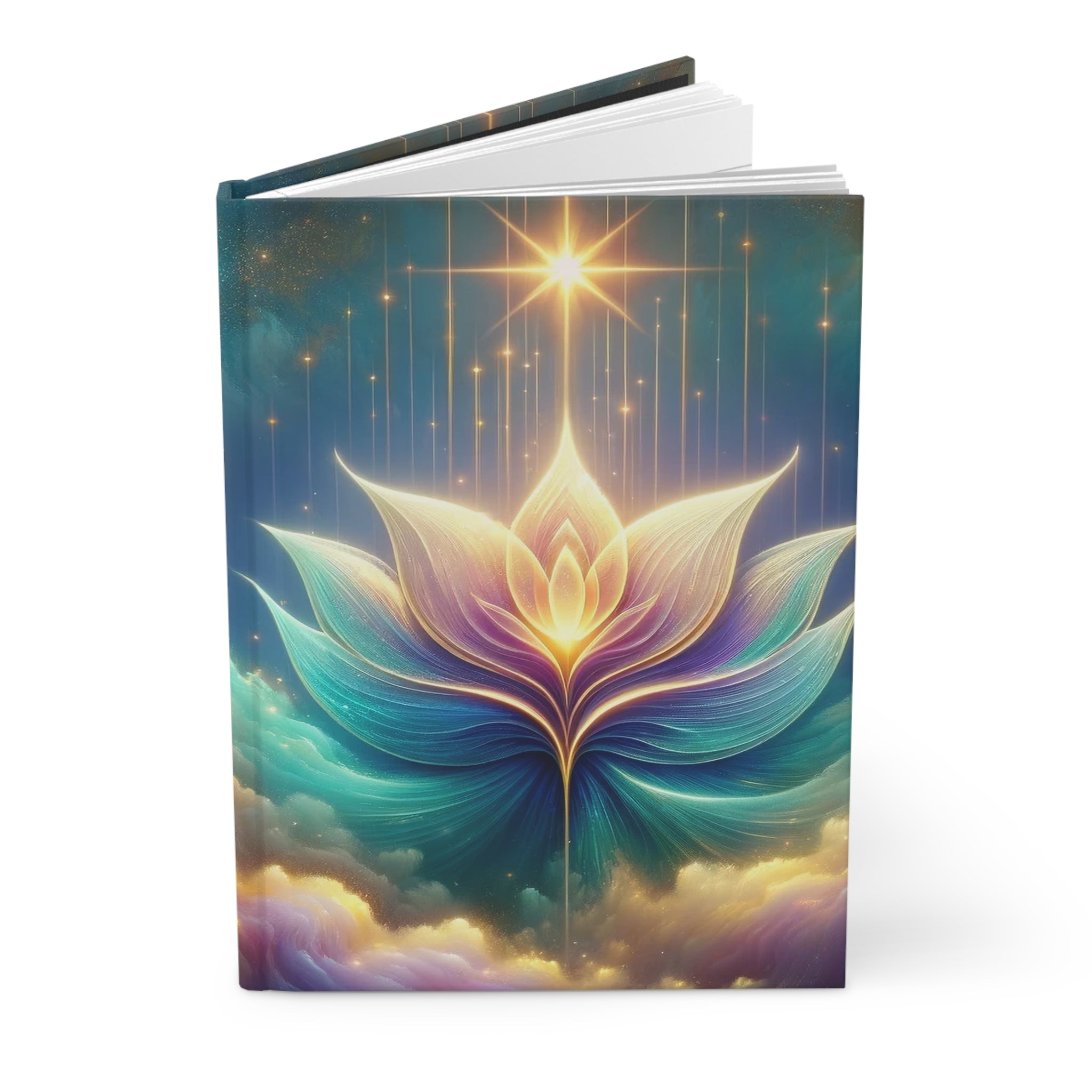 Sparkling lotus flower - Hardcover Notebook