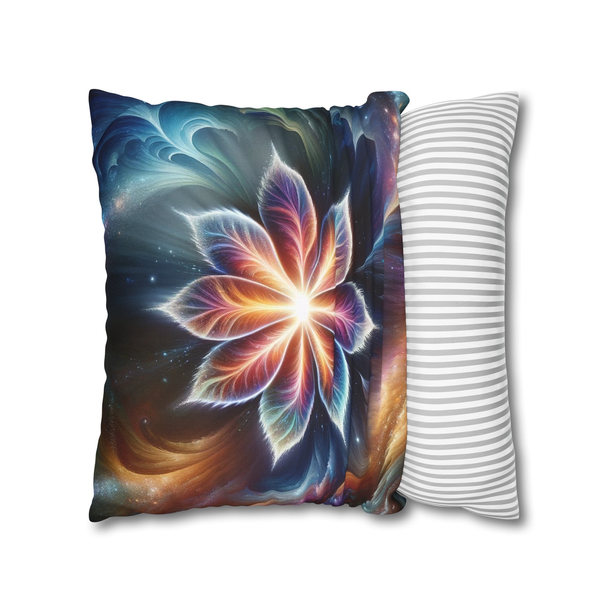 Galaxy-flower 2 - Spun Polyester Square Pillowcase