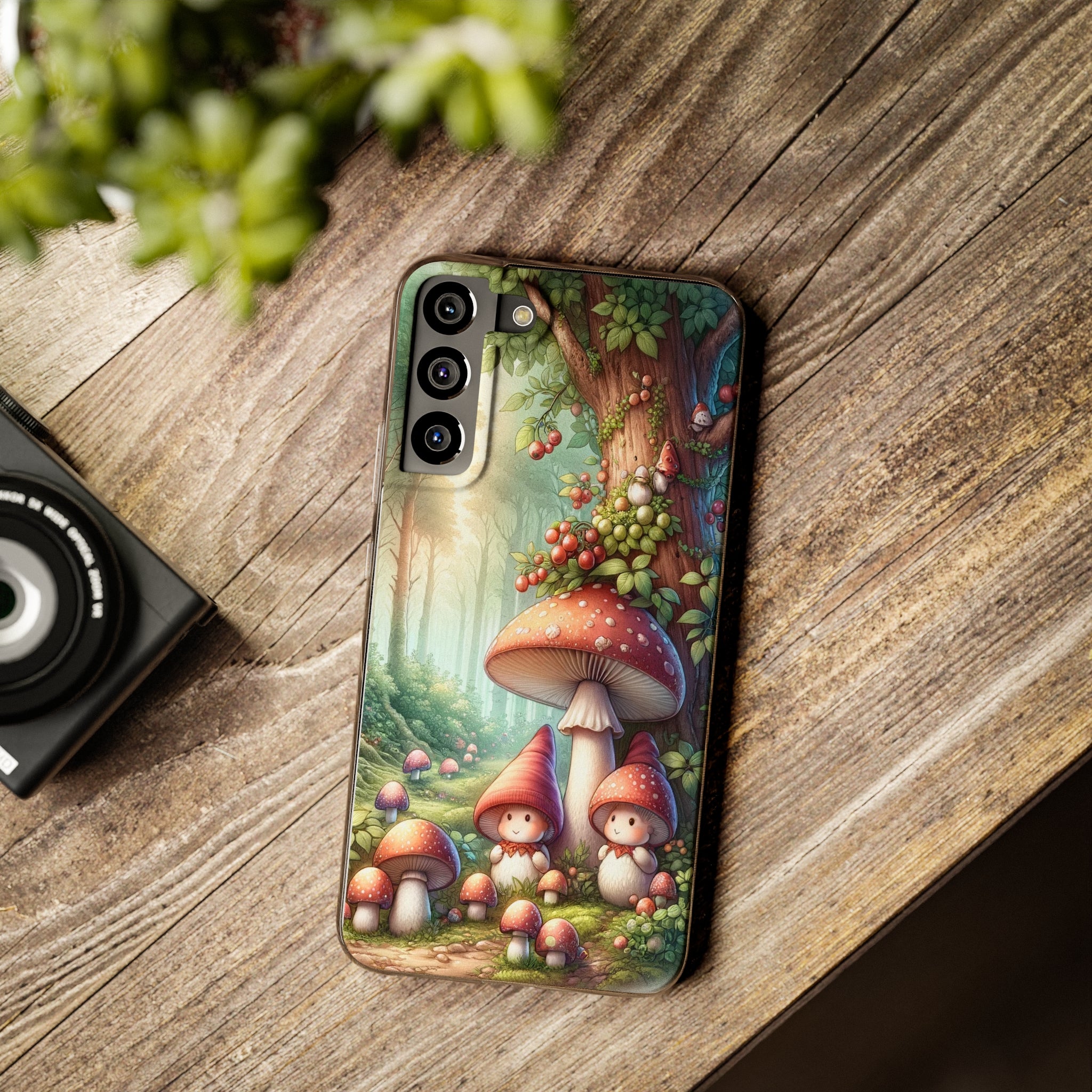 Gnomes and mushrooms - Soft Phone Case