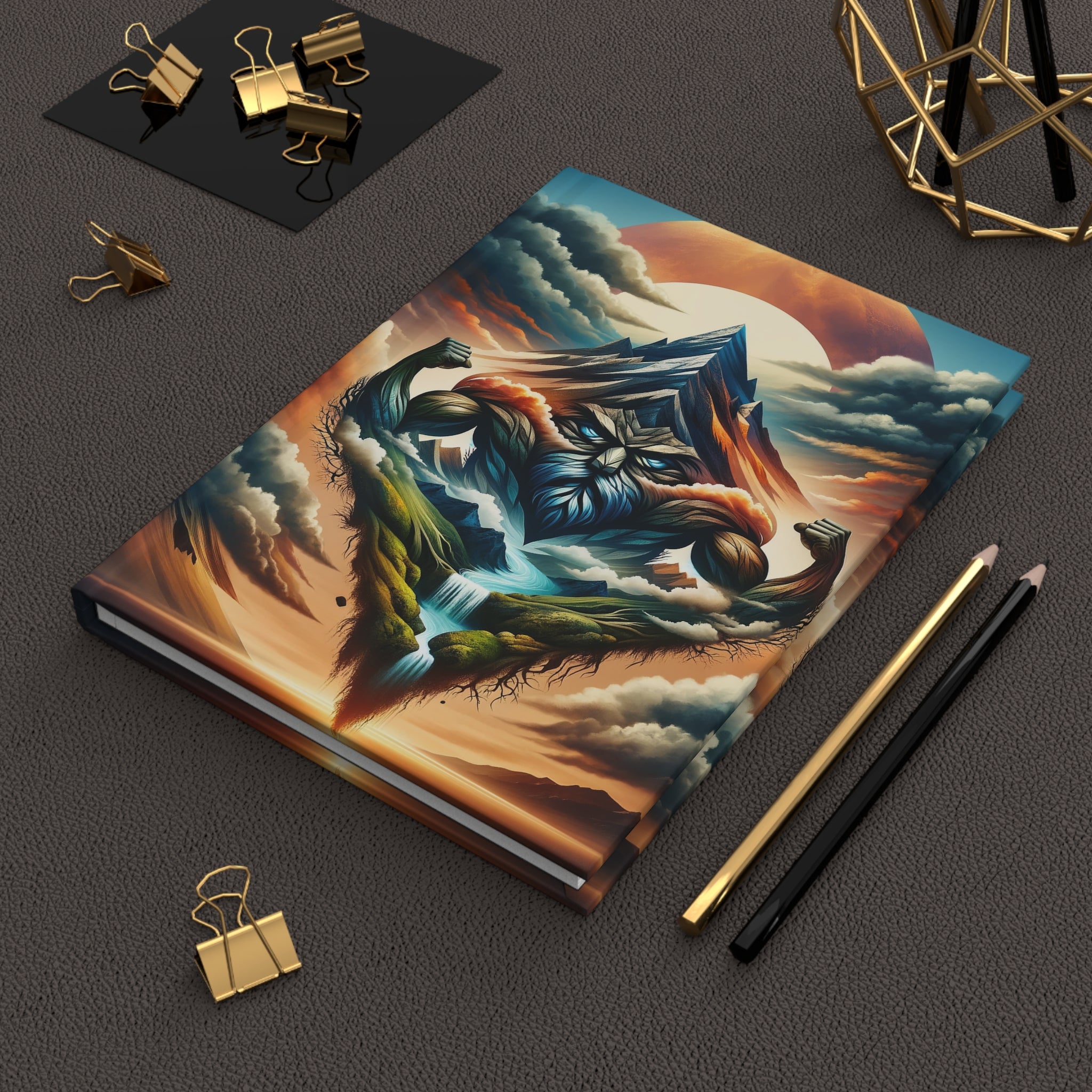 Mountain and Muscle - Hardcover Notebook