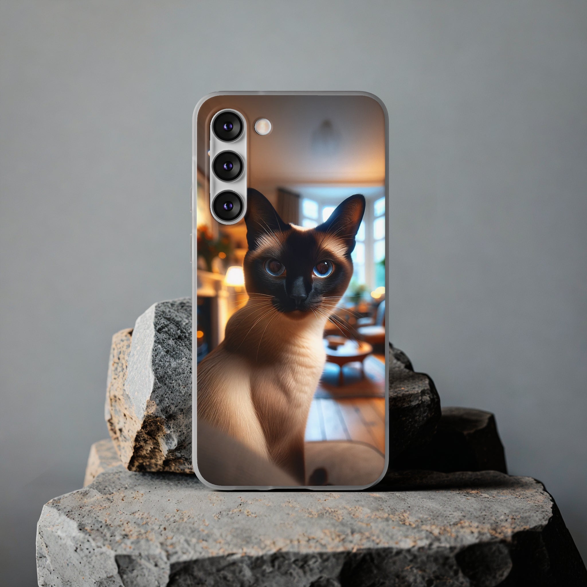 Curious Siamese cat - Flexi Case (Samsung only)