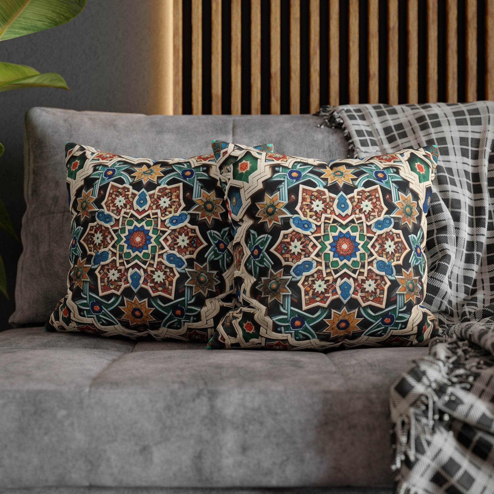 Persian Art 1 - Polyester Square Pillowcase