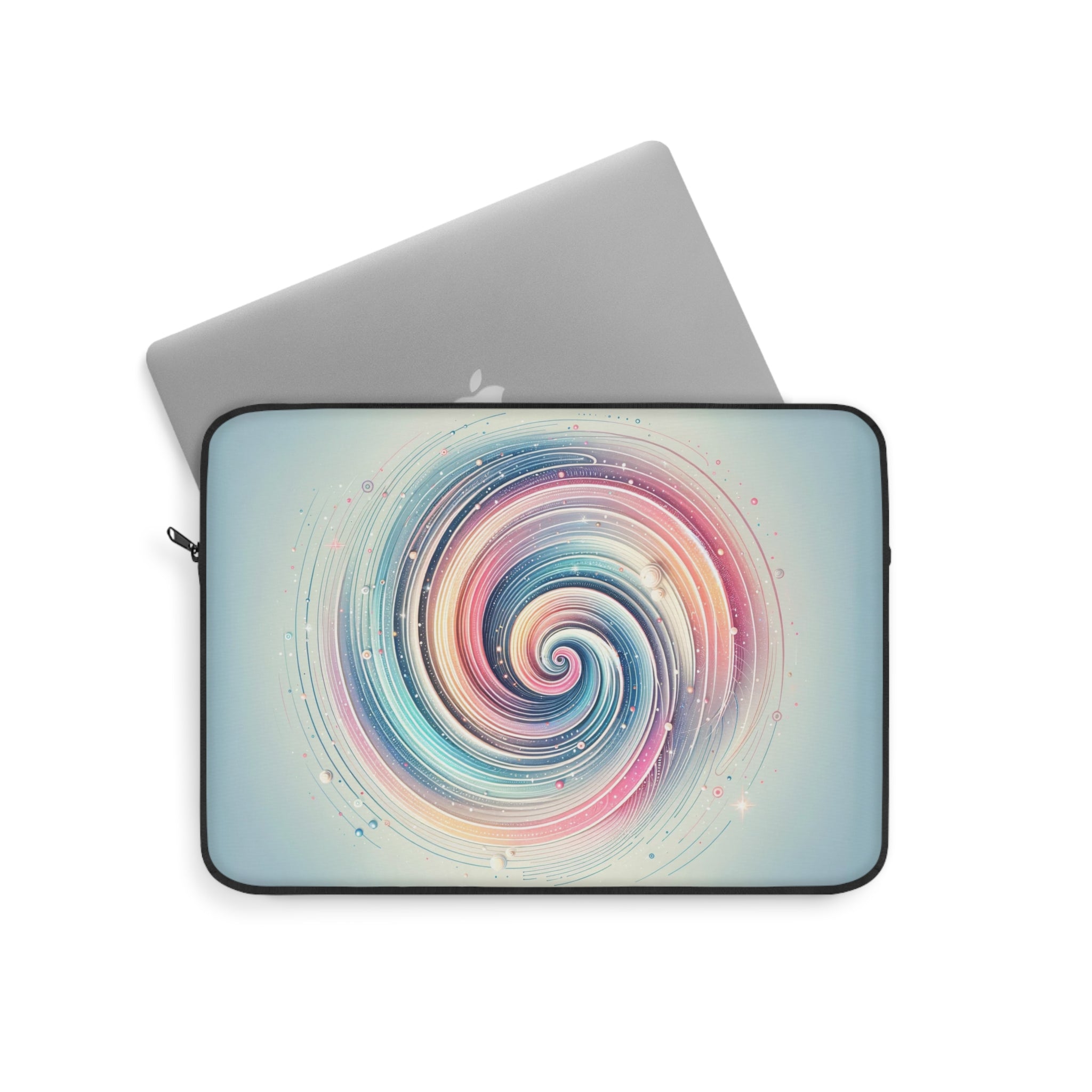 Spiral on blue background - Laptop Sleeve