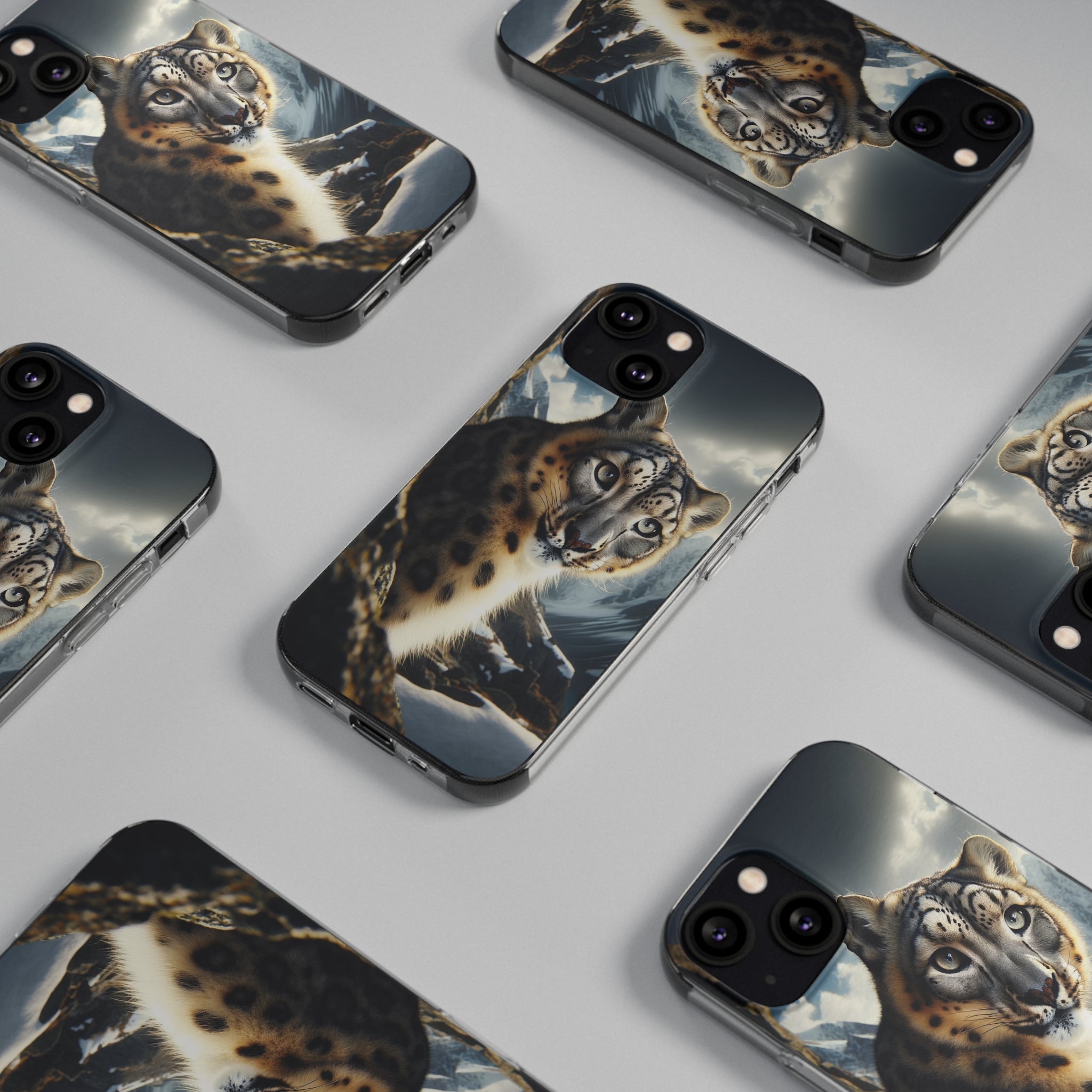 Snow Leopard - Soft Phone Case